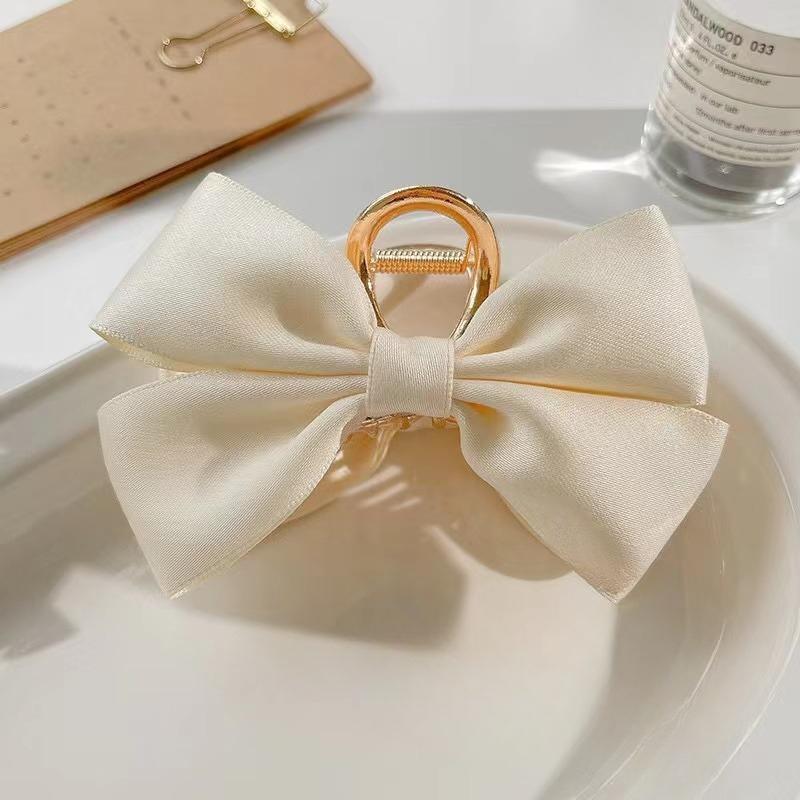 Большой модный атласный бант головной убор интернет-знаменитости поймать крестик шпильки-коготь милые аксессуары для волос для девочек