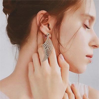 Модные серьги в виде крыльев ангела, женские ретро-серьги в виде простой высококачественной компьютерной свиньи