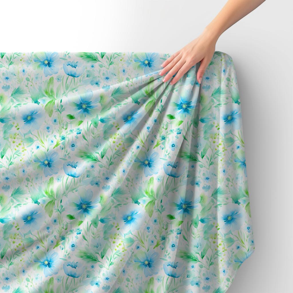 Royal Samt Stoff Polyester Zum Nähen - Motiv Blumen - Rdx2308