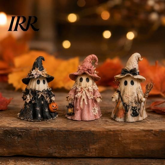 Halloween Holiday Decoration Advent Calendar, 24 Days Ghost Countdown Calendar with Reusable Collectible Figures, Gifts for Kids Boys Girls