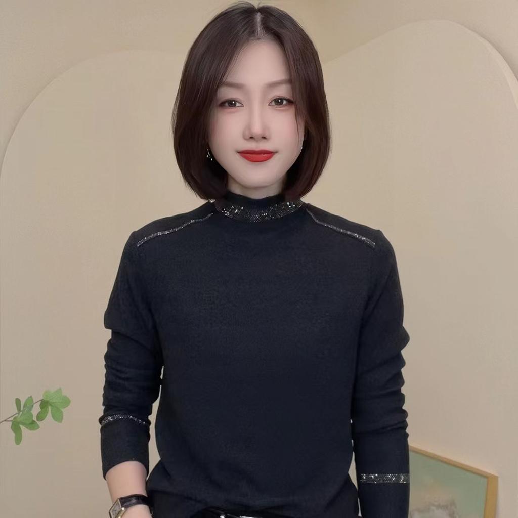 2025 осень и зима новая бархатная футболка топ базовая рубашка женский немецкий бархат универсальная внутренняя подкладка