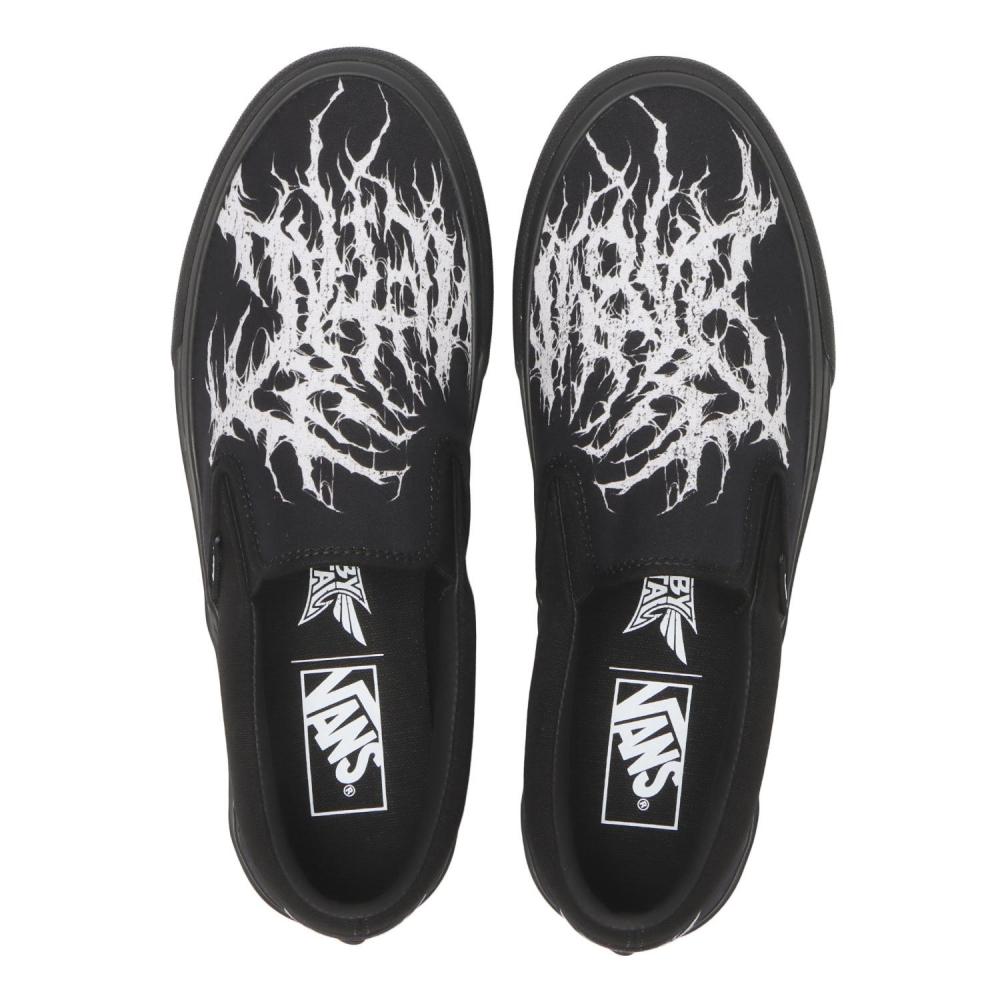 Vans Слипоны унисекс черные белые V98cf