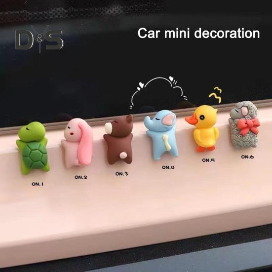 30 шт., украшения для автомобиля из смолы, милые мультяшные клейкие украшения для приборной панели, аксессуары для салона автомобиля