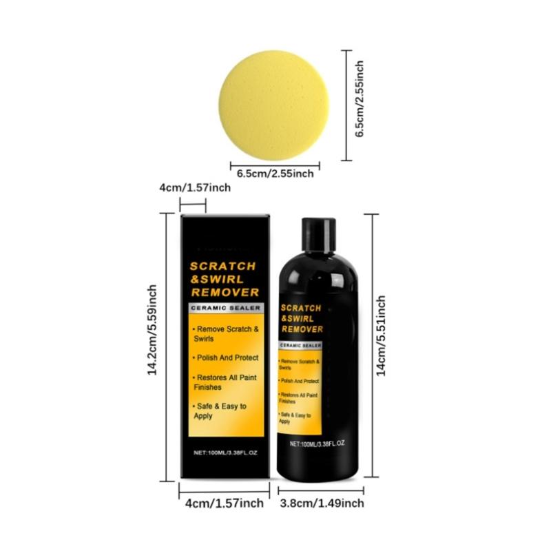 Car Scratch Remover & Polishing Compound Eliminates Light Scratches,Includes Sponges Car Detailing Cleaning