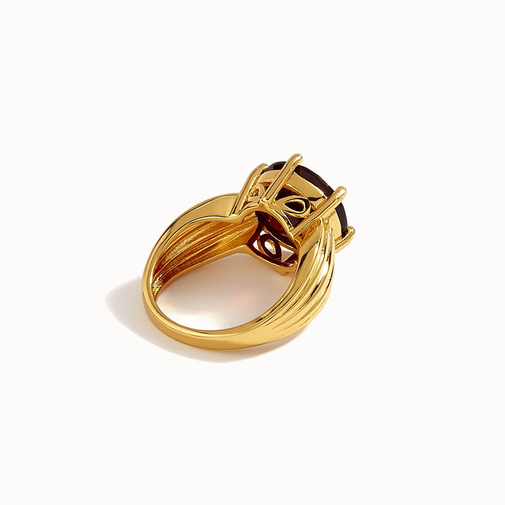 Новый легкий роскошный драгоценный камень натуральный гранат кольцо серьги кулон ожерелье комплект женский подарок на годовщину