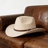 1PC Soft wide brim Western cowboy hat Paired with brown PU Decoration exudes grandeur Suitable for outdoor leisure travel, little jazz hat Hat