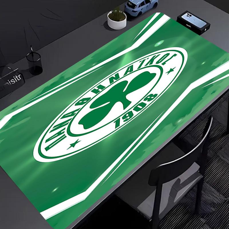 Коврик для мыши Panathinaikos FC - Нескользящая резиновая основа, Гладкая поверхность для работы, игр, офиса и домашнего использования, Настольный коврик для мыши