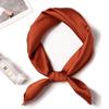 Simple Solid Color Scarf Female Imitation Silk Small Square Scarf 70Cm Basic Style With Shirt Professional Scarf Tied Hair