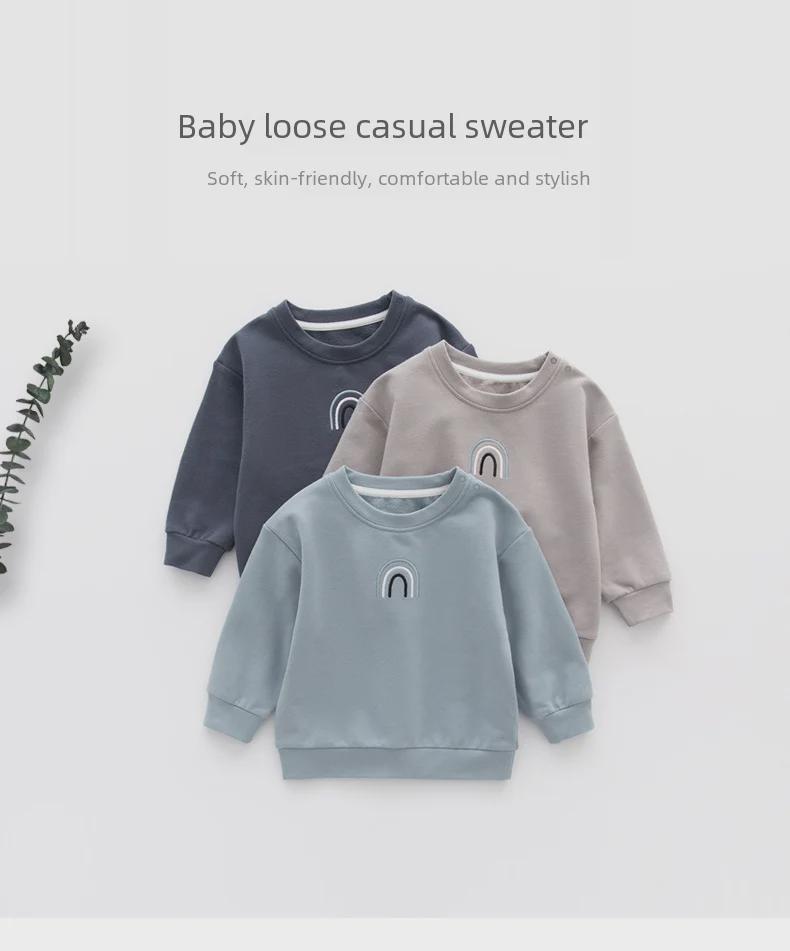 Stylish Baby Casual Round Neck Sweater for Boys & Girls - Autumn Pullover