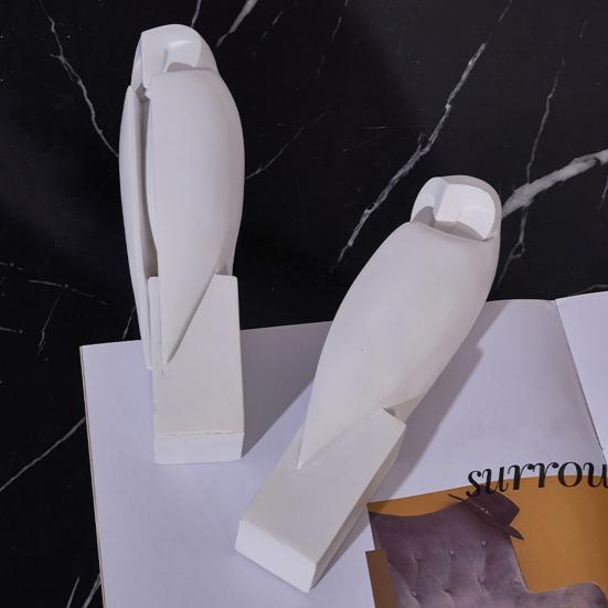 Статуя совы Минималистская скульптура совы Украшение для стола Декоративные фигурки совы для гостиной Офис Декор для книжной полки Подарок для любителей сов