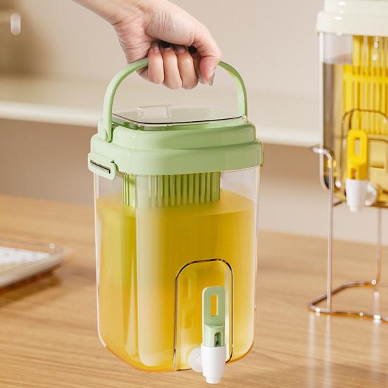 Диспенсер для воды с краном, без BPA, летний кувшин для сока для холодильника, 5 л, герметичный, кувшин-инфузер для холодного чая и фруктов, большая емкость