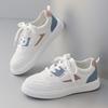 Women's Flat Shoes Fall New Round Head Deep Mouth Front Lacing Up Color Matching Soft Sole Non-slip Sneakers