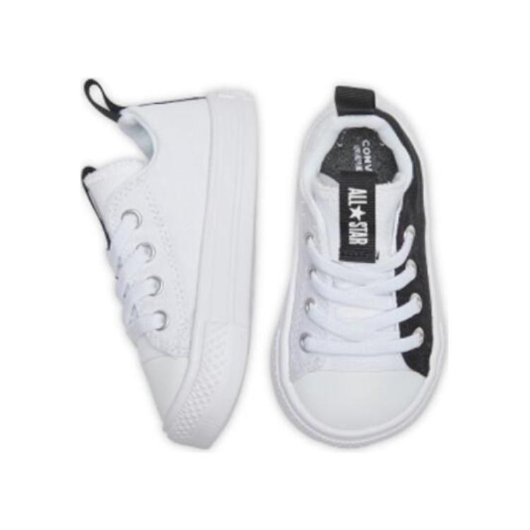 Converse Chuck Taylor All Star с амортизацией, износостойкие детские кроссовки, черные с белым, для младенцев и малышей 767341C