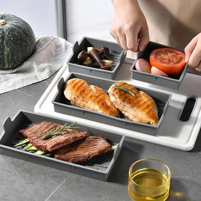 4 шт. серая сковорода для фритюрницы силиконовая корзина для духовки аэрофритюрницы силиконовый противень многоразовый подставка для сковороды аэрофритюрницы форма для пиццы