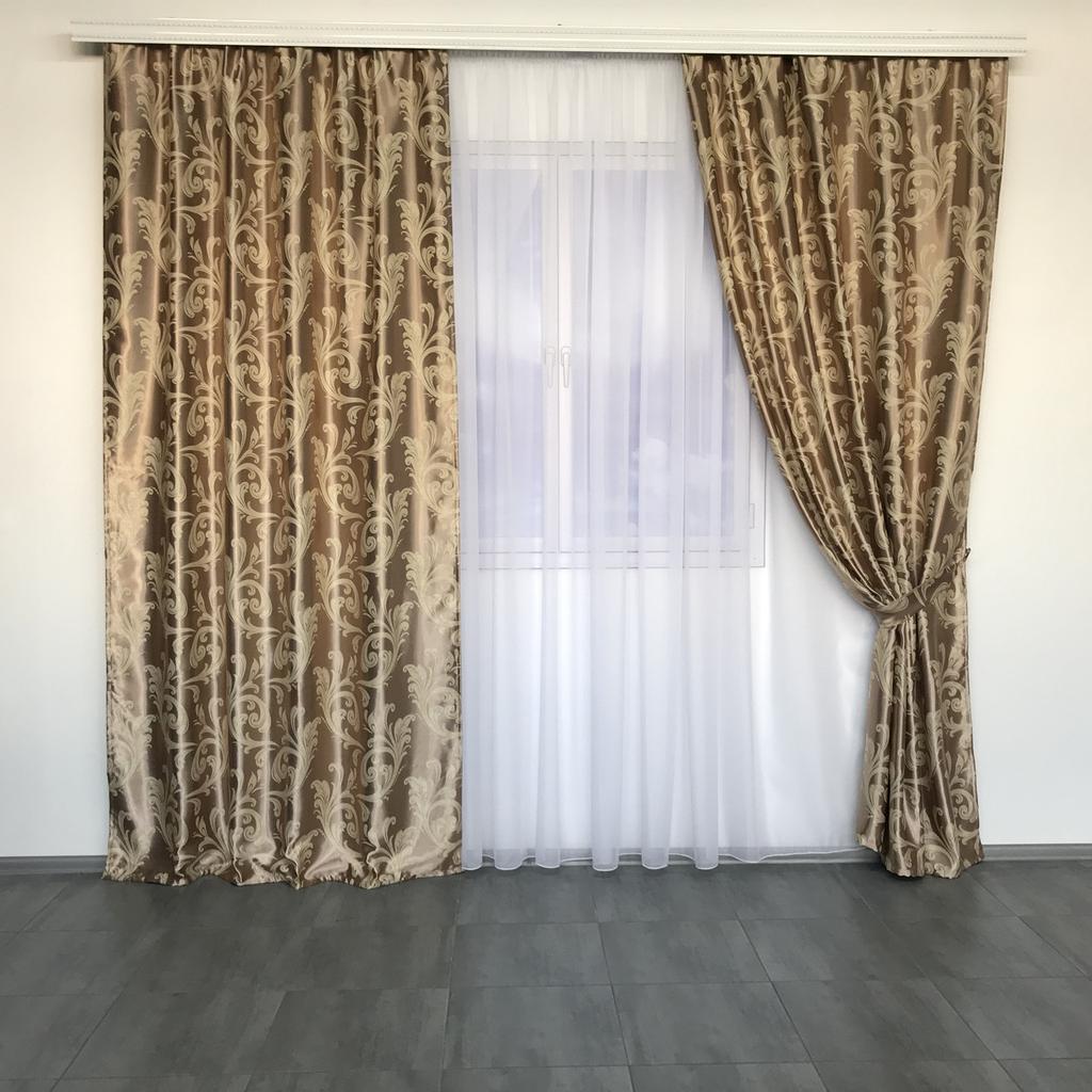 Роскошные плотные шторы для гостиной, спальни, Модные шторы Blackout в гостиную, спальню,светонепроницаемые 150x270 cm (2 шт) ALBO