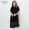 Komong Boca 2026 Шелковый Бархат Новый Китайский Стиль Платье Миди