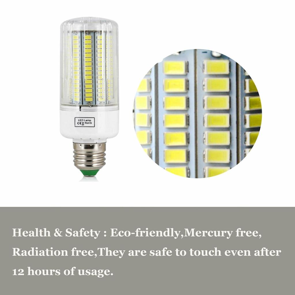 Светодиодная кукурузная лампа E27 AC110V 5730 SMD, от 24 до 165 светодиодов, прожектор для внутреннего освещения