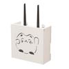 WiFi Router Storage Box Wall Mount Wooden Router Shelf Organizer Power Strip Cable Management Hider Rack for Modem Cable Router Cover
