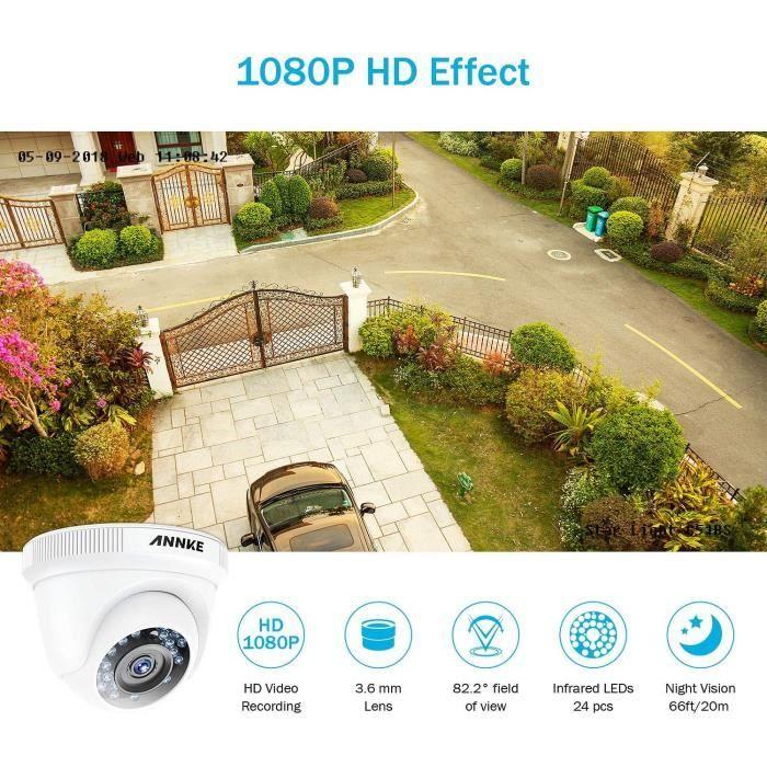 Caméra - K-Z - 4 4 271 - Haute résolution 900TVL - Vision nocturne 24 LED - Détection de mouvement avancée