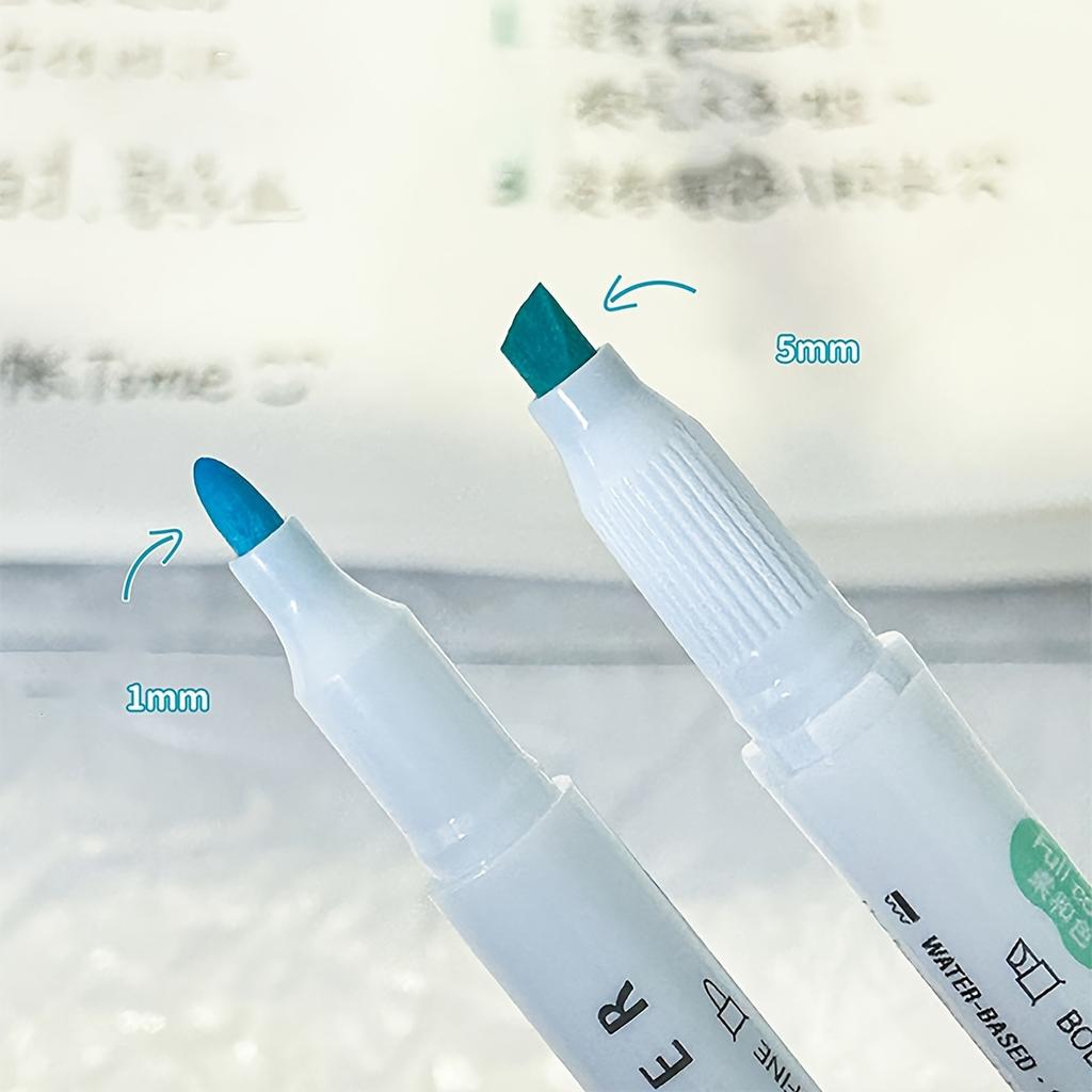 5 шт. Пастельные хайлайтеры Цвета Двусторонний флуоресцентный маркер-крючок Цветной маркер Милые маркеры для ведения журнала Японская канцелярия