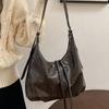 Solid Color Tote Bag Large Capacity Ladies Crossbody Bag Trendy Pu Shoulder Bag  Holiday