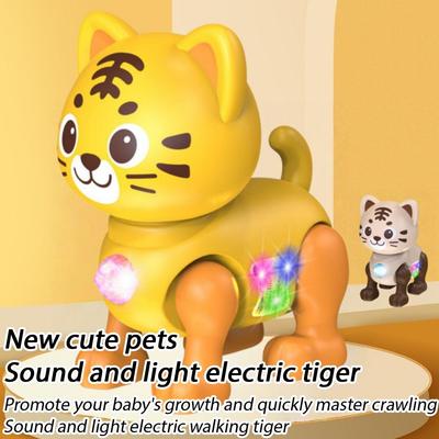 Электронные питомцы для детей Музыкальная игрушка Мультяшная Электрическая Говорящая Игрушка Игрушки Тигр Со Звуком Вспышкой Освещением Поет Танцует для Девочек Мальчиков Подарок