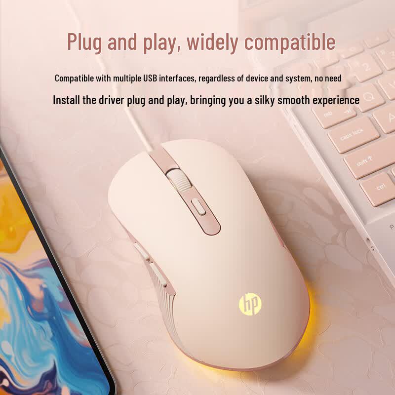 HP Эргономичная проводная игровая мышь M280 и коврик
