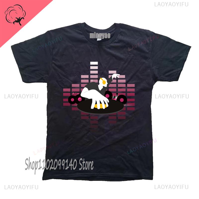 Dj Headphones T Shirts Graphic Streetwear Short Sleeve Oneck Harajuku Music Techno Tshirt Funny Unisexs Clothing For Ladies