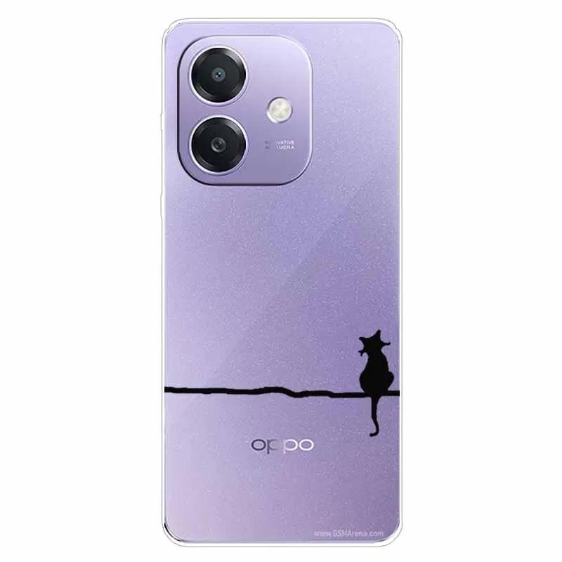 Для Oppo A60 5G CPH2683 Чехол OPPO A40 4G CPH2669 Прозрачный Мягкий Силиконовый ТПУ Чехол с Рисунком для A60 5G Прозрачный Мягкий ТПУ Чехол A40 4G