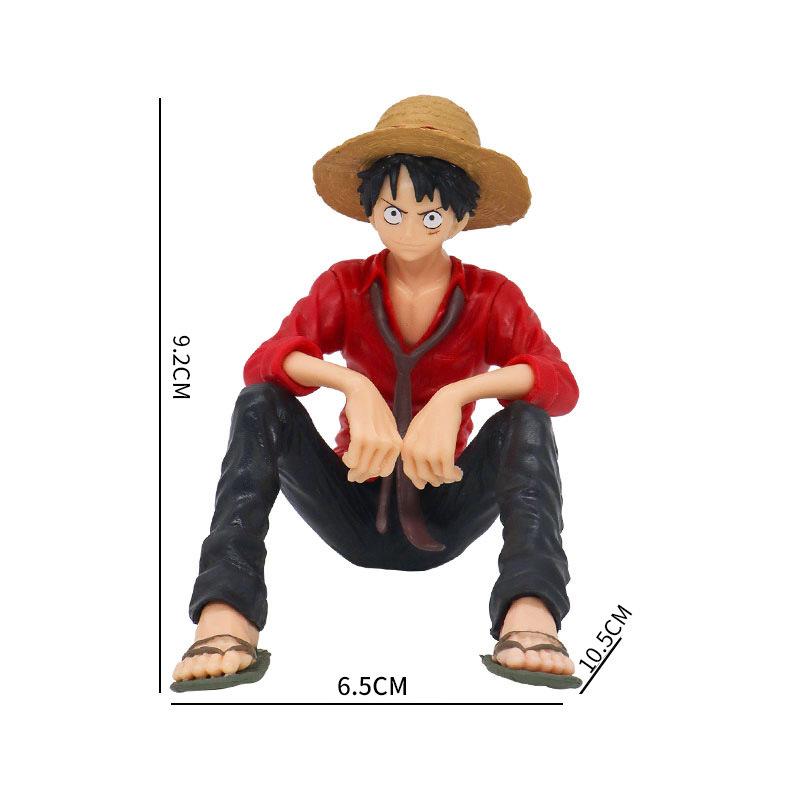 1 шт. Аниме ONE PIECE Фигурки Действия Луффи Сидячая Поза Капитан Соломенной Шляпы ПВХ Модель Коллекция Детский Подарок Игрушка