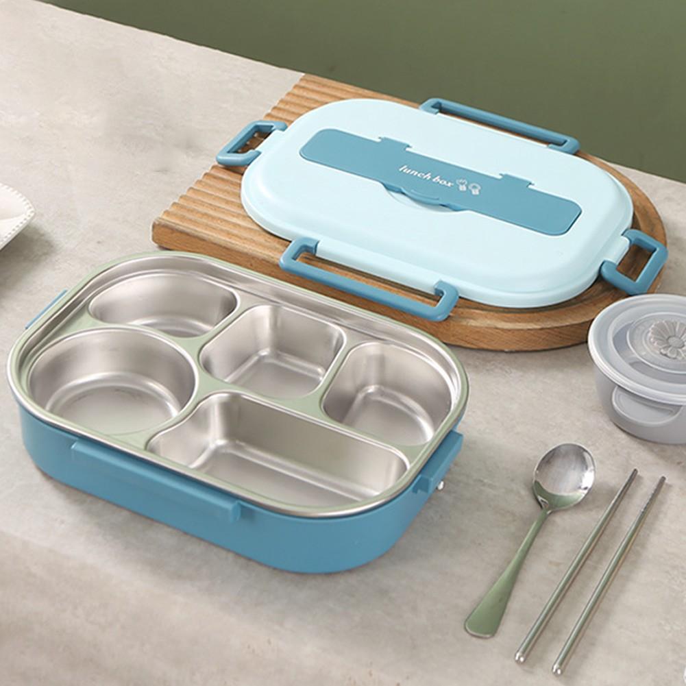 Ланч-бокс 22x14x7 см, чаша из нержавеющей стали 304, палочки для кемпинга