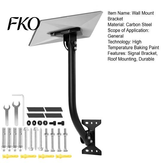 Carbon Steel Solar Panel Mount Terminal Plate Bracket, Roof Installation Weather Resistant High-Strength Adjustable Anti-corrosion Bracket