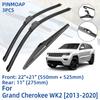 3PCS For Jeep Grand Cherokee WK2 2013-2020 22" 21" 11" Front Rear Wiper Blades Windshield Windscreen Window Cutter Accessories2016 2017 2018 2019 2020
