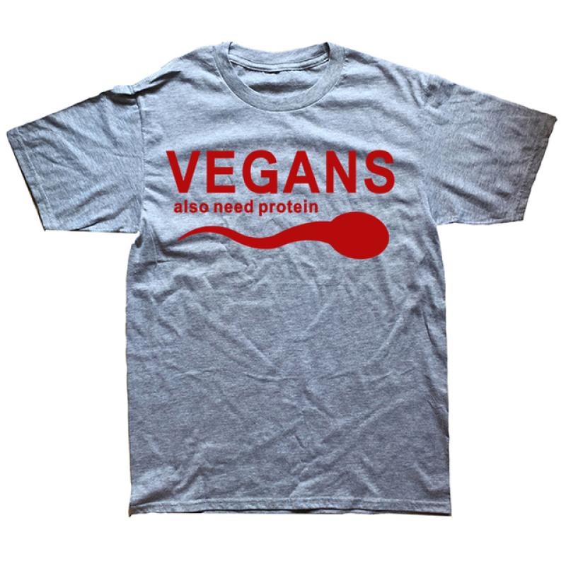 Забавные веганы, также нужны протеиновые лозунги, футболки с буквами, мужские белые футболки с 3D принтом овощей, вегетарианства, Harajuku