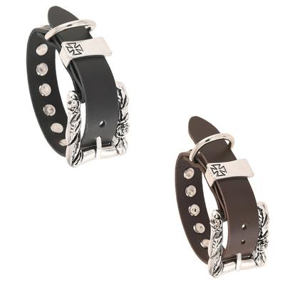Панк Стиль Кожаный Браслет с Металлическими Шипами Прочный Регулируемый Манжет для Мужчин и Женщин Готическая Рок Ювелирное Изделие Подарок