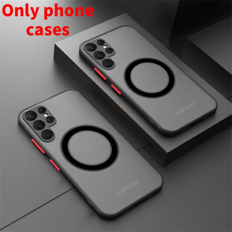 For Silicone Galaxy Phone Case Magnetic Absorption Resistance Scratch