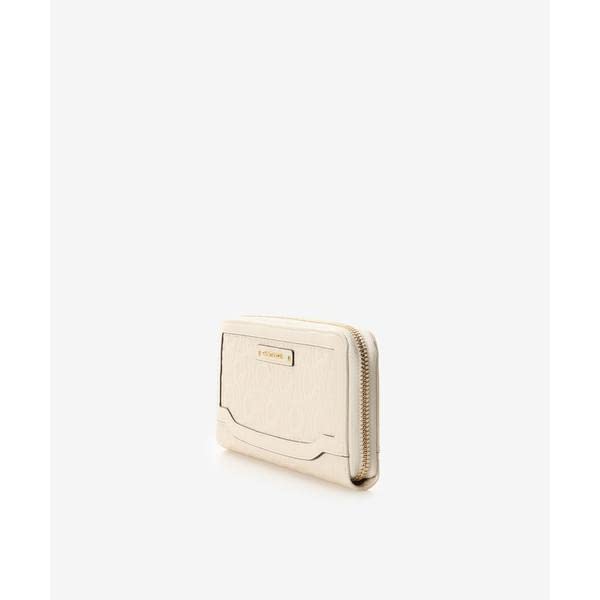 Кошелек двойного сложения с тиснением и точечной строчкой, длинный, розовый, бежевый [Samantha Vega]