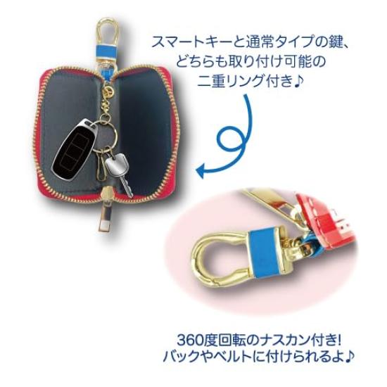 Чехол для смарт-ключа Hatayama Shoji Sanrio Smart Key Face Hello Smart key с изображением персонажа H9 xx 34203835, Kitty, Black. карабин. дело. Размер