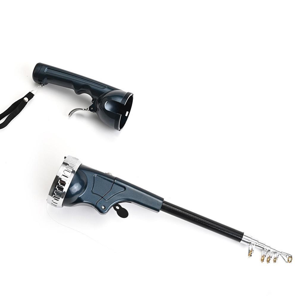 1.31M Sea Rods Suit Telescopic Folding Mini Fishing Pole Combo Fiberglass Reel Lure Fishing Spinning Rod Fish Tackle Set Line