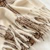 British Retro Large Plaid Scarf for Women Winter Fleece-Like Cashmere Trendy Brand Korean Style Versatile Student Warm Neck Warmer