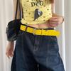 Versatile Wide Waist Belt Double-Breasted Dress Jeans Belt Fashionable Women's Belt  Streetwear