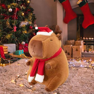 Игрушечная фигурка капибары, милое украшение для дивана, мягкая набивная игрушка, сувениры для рождественской вечеринки, игрушки для обнимания для мальчиков