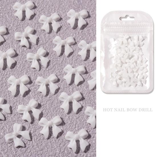 Yousheng 50 шт./компл. украшения для ногтей с гравировкой 3D-эффекта, мини-банты для украшения ногтей, аксессуары для ногтей для женщин