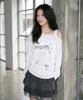 THE GREEN LAB Studded One-Shoulder String Long Sleeve [White]