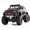 Масштаб 1/22 G63 AMG 6x6 V12, внедорожный черный пикап, модель автомобиля, игрушечный автомобиль из цинкового сплава со звуком и светом для детей, подарок для мальчиков и девочек