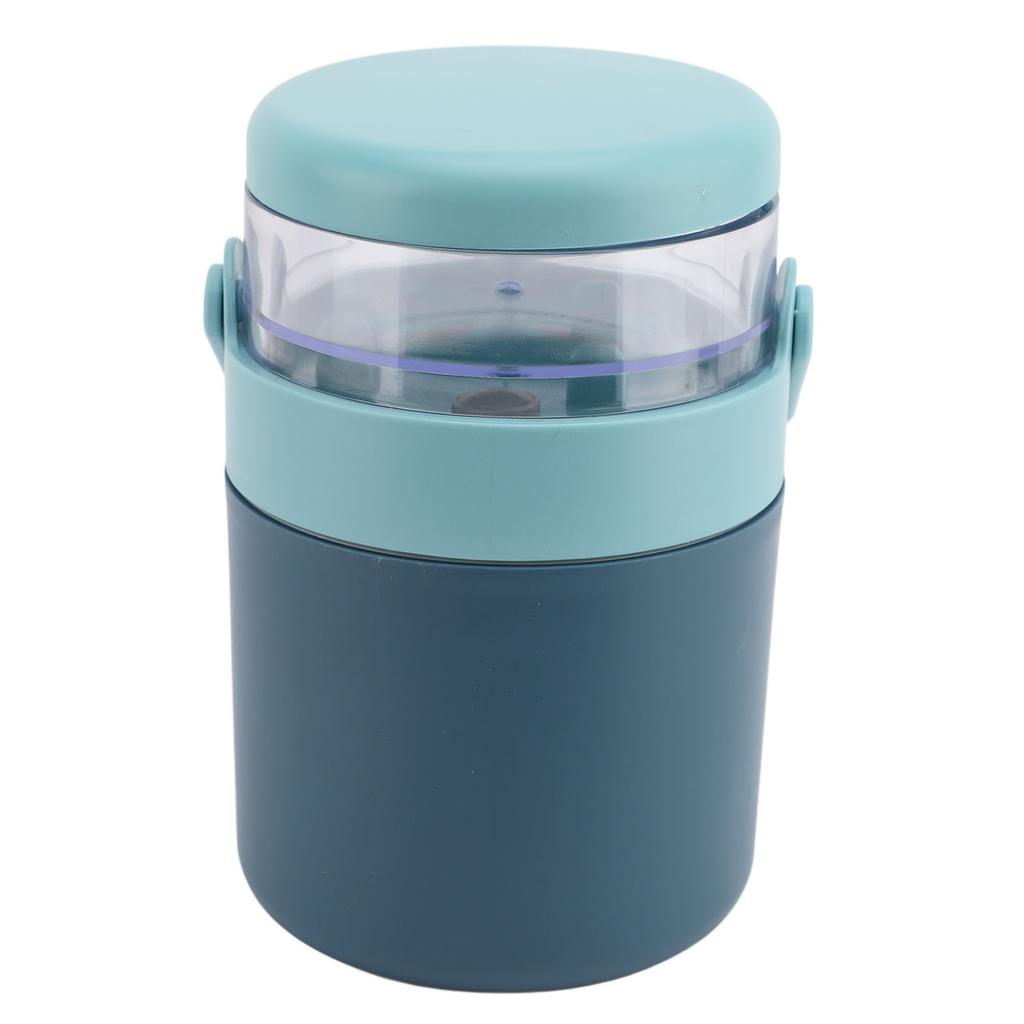 2 In 1 Insulated Food Jar Stainless Steel Leak Proof Portable Soup Jar with Snack Container for School Travel