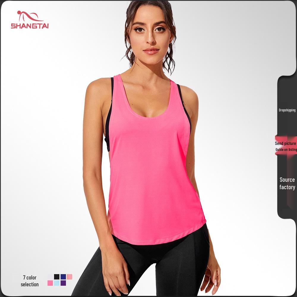 Большого размера быстросохнущая майка без рукавов для йоги и бега