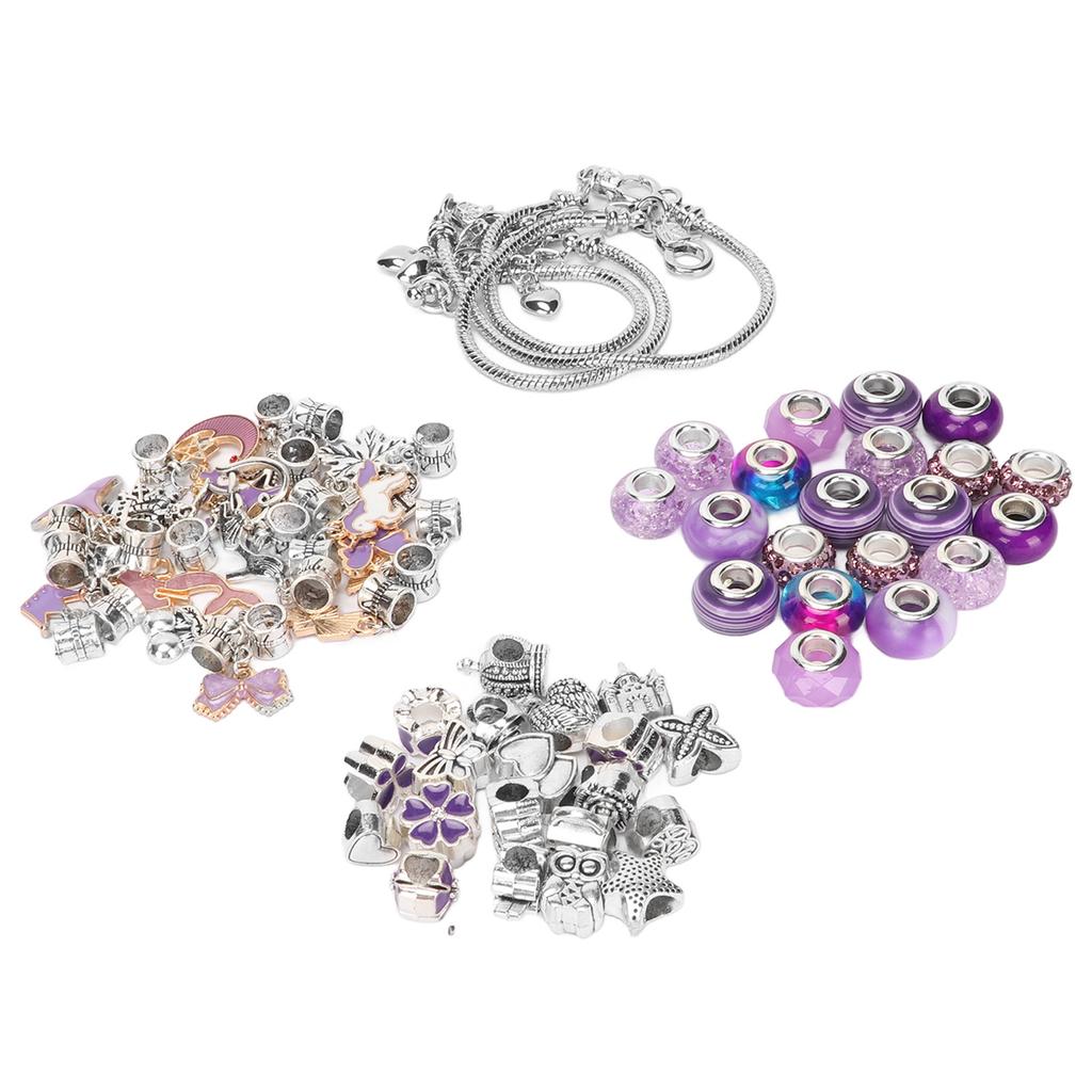 Набор для изготовления браслетов Изысканный базовый браслет Подвеска Большие бусины Цветные бусины Изготовление ювелирных изделий своими руками