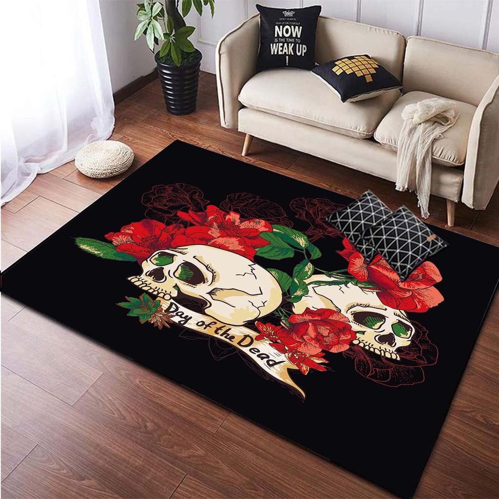Ковер с черепом, противоскользящий ковер для гостиной, дома, внутренние коврики, ковер для спальни, дивана, ковер, домашний кухонный коврик