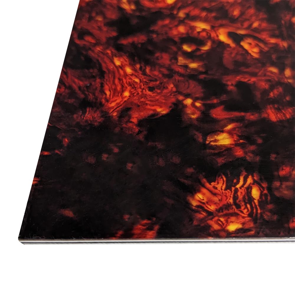 YJB PARTS Pickguard 300mm x 220mm Brown Boards, (Classic Tortoise, 4-Piece Set)